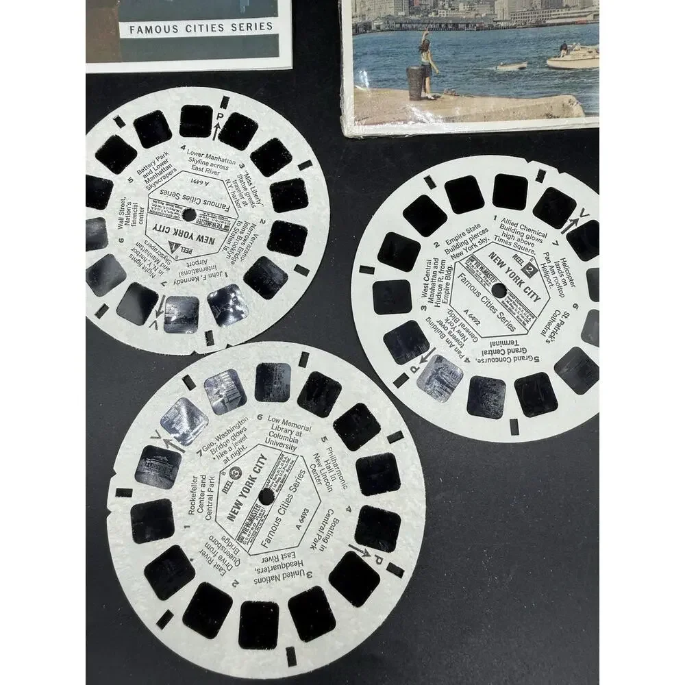 VIEW MASTER NEW YORK CITY FAMOUS CITIES SERIES & 7 wonders of the world Complete